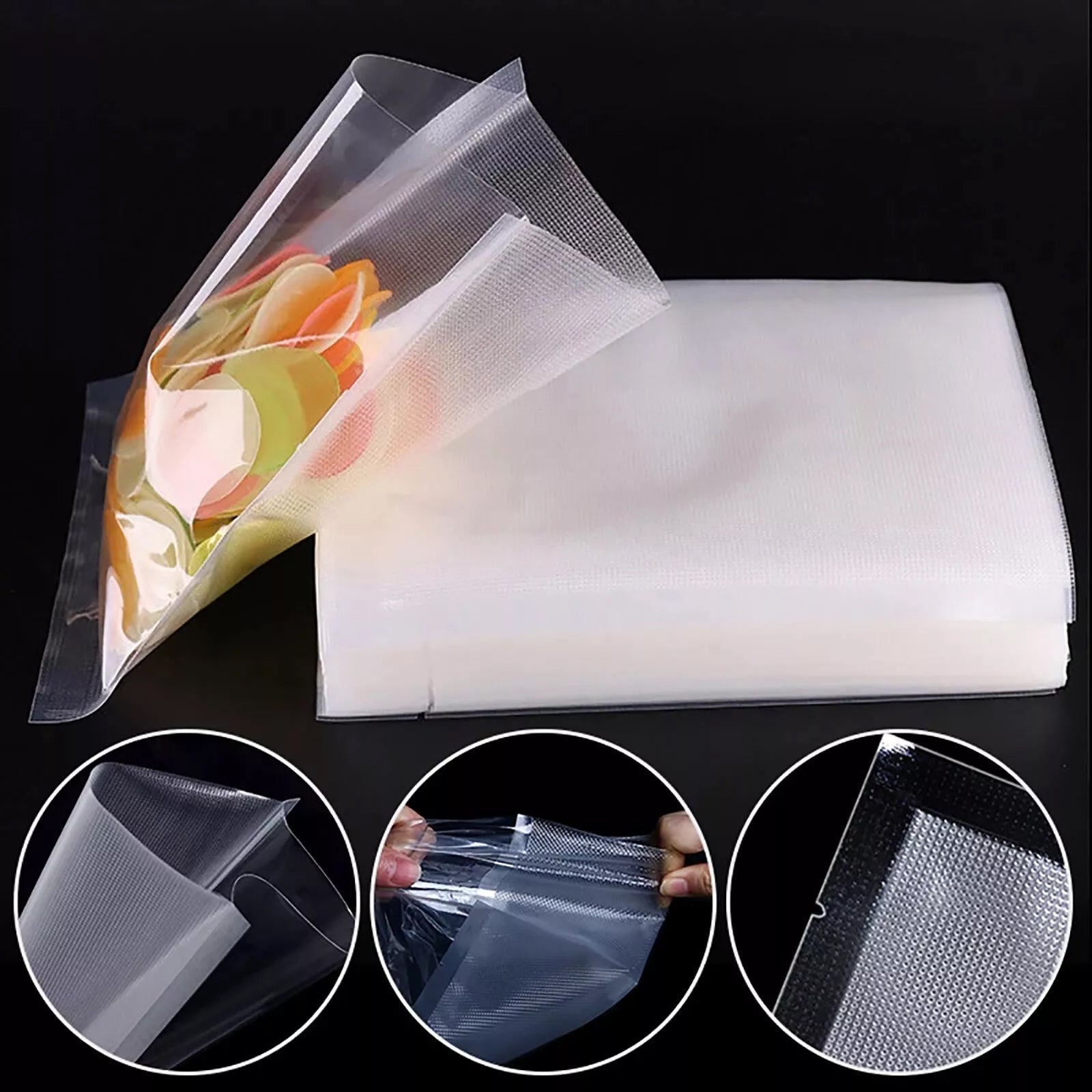 100 Sachets Sous Vide Alimentaires 15cm × 20cm